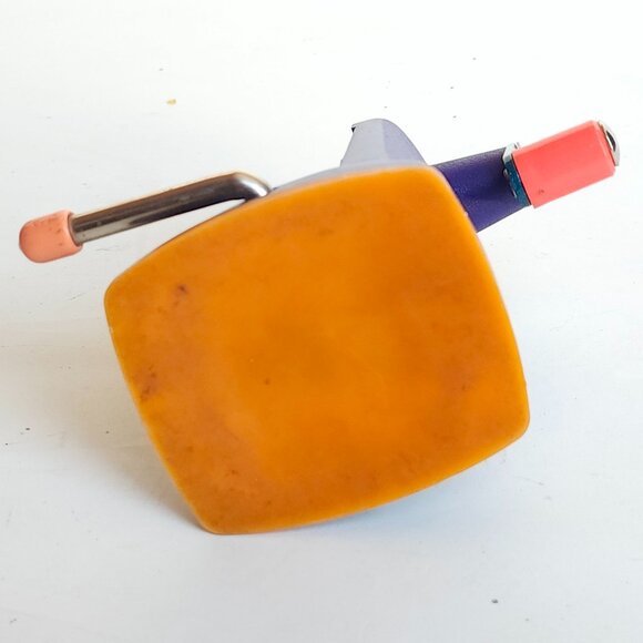VINTAGE 90s Yikes Neon Pencil Sharpener Desk 1990s USA Nickelodeon-Style Retro - Picture 9 of 9